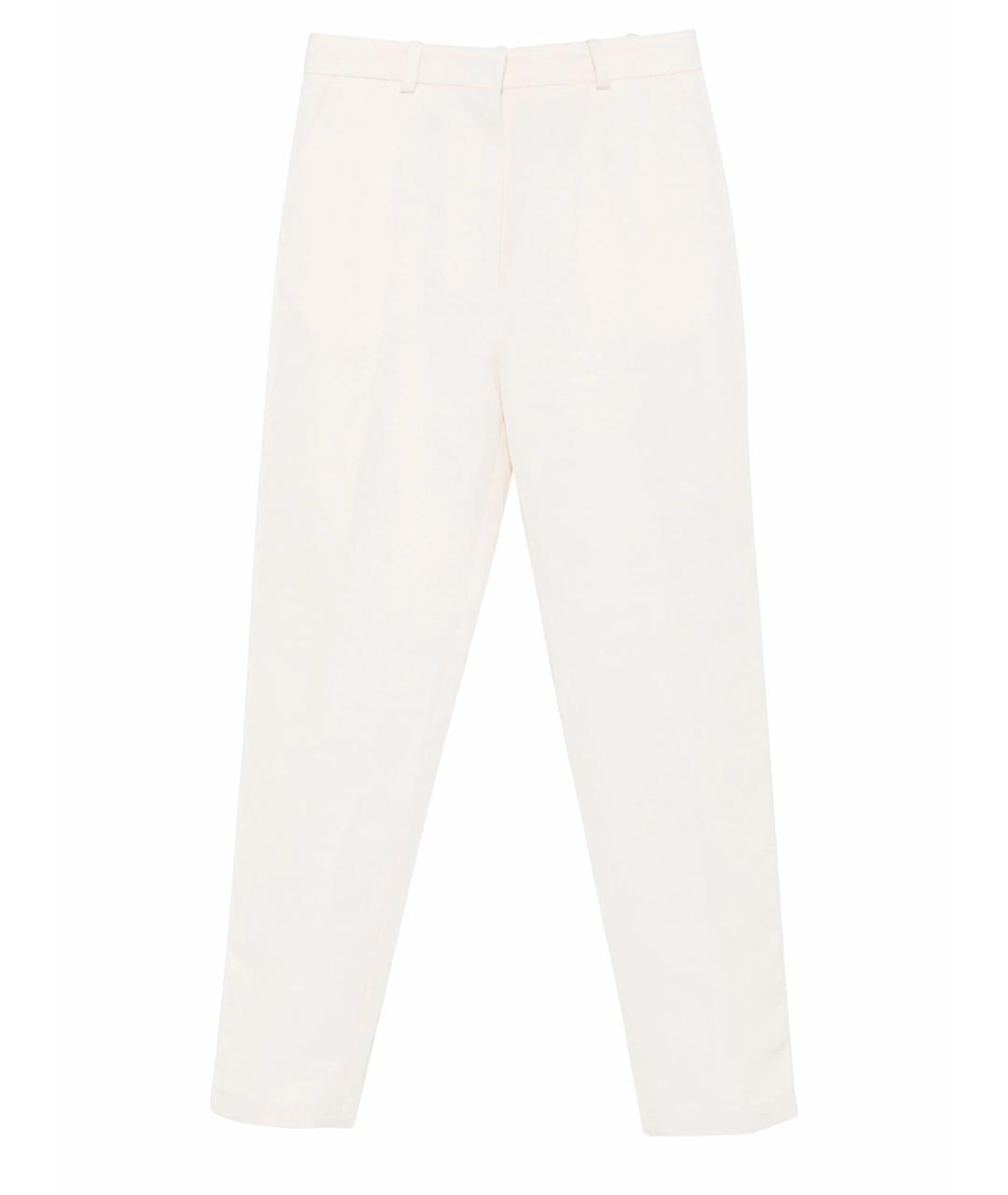 JACQUEMUS Бежевые вискозные прямые брюки, фото 1