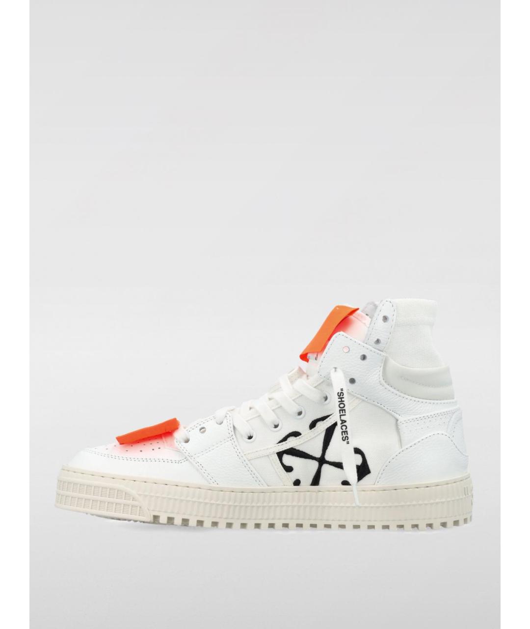 OFF-WHITE Белые кожаные кеды, фото 3