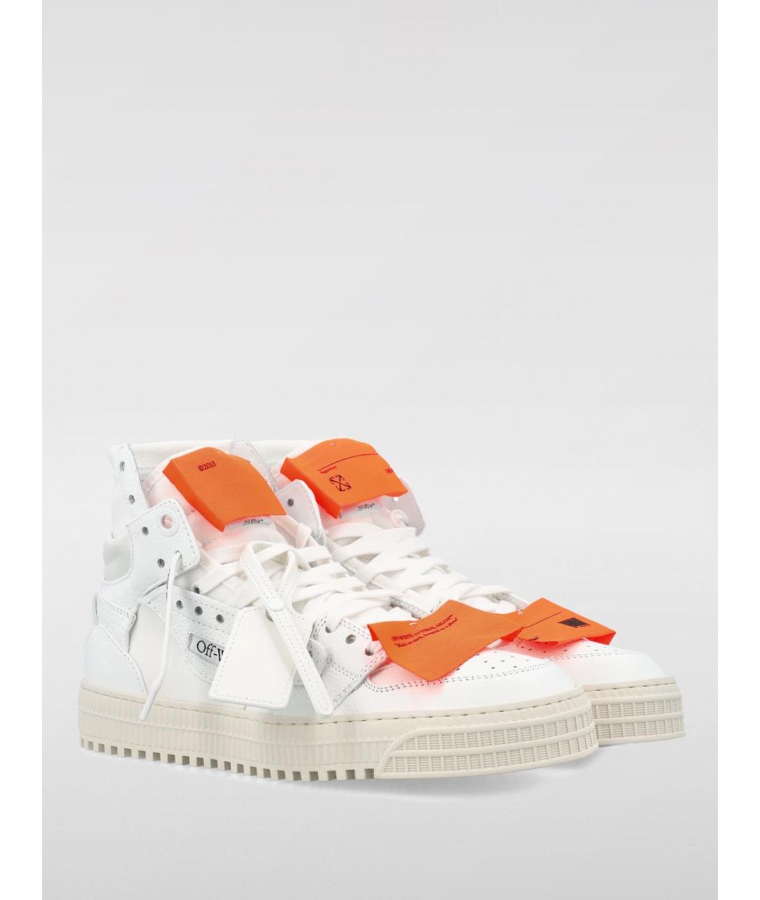 OFF-WHITE Белые кожаные кеды, фото 2