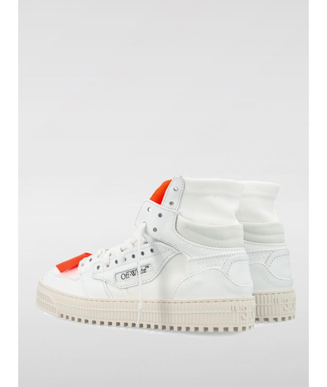 OFF-WHITE Белые кожаные кеды, фото 4