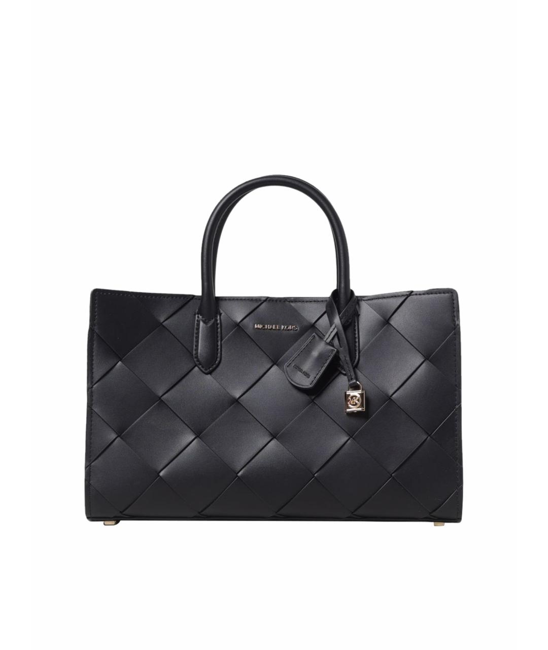 MICHAEL KORS Черная кожаная сумка тоут, фото 1