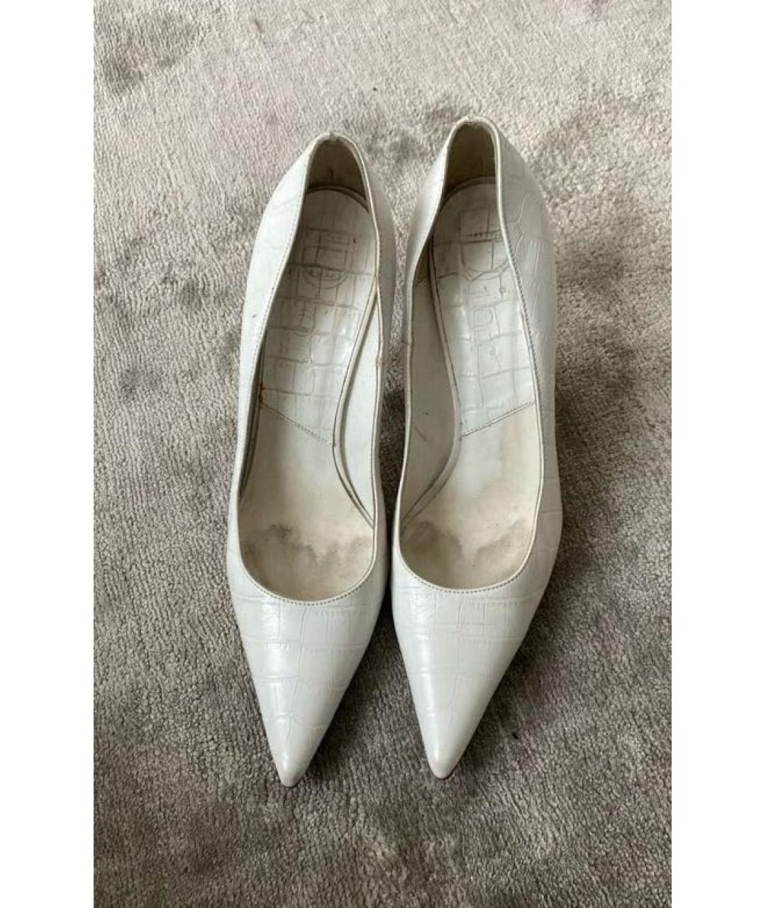 CHRISTIAN DIOR Белые кожаные туфли, фото 2