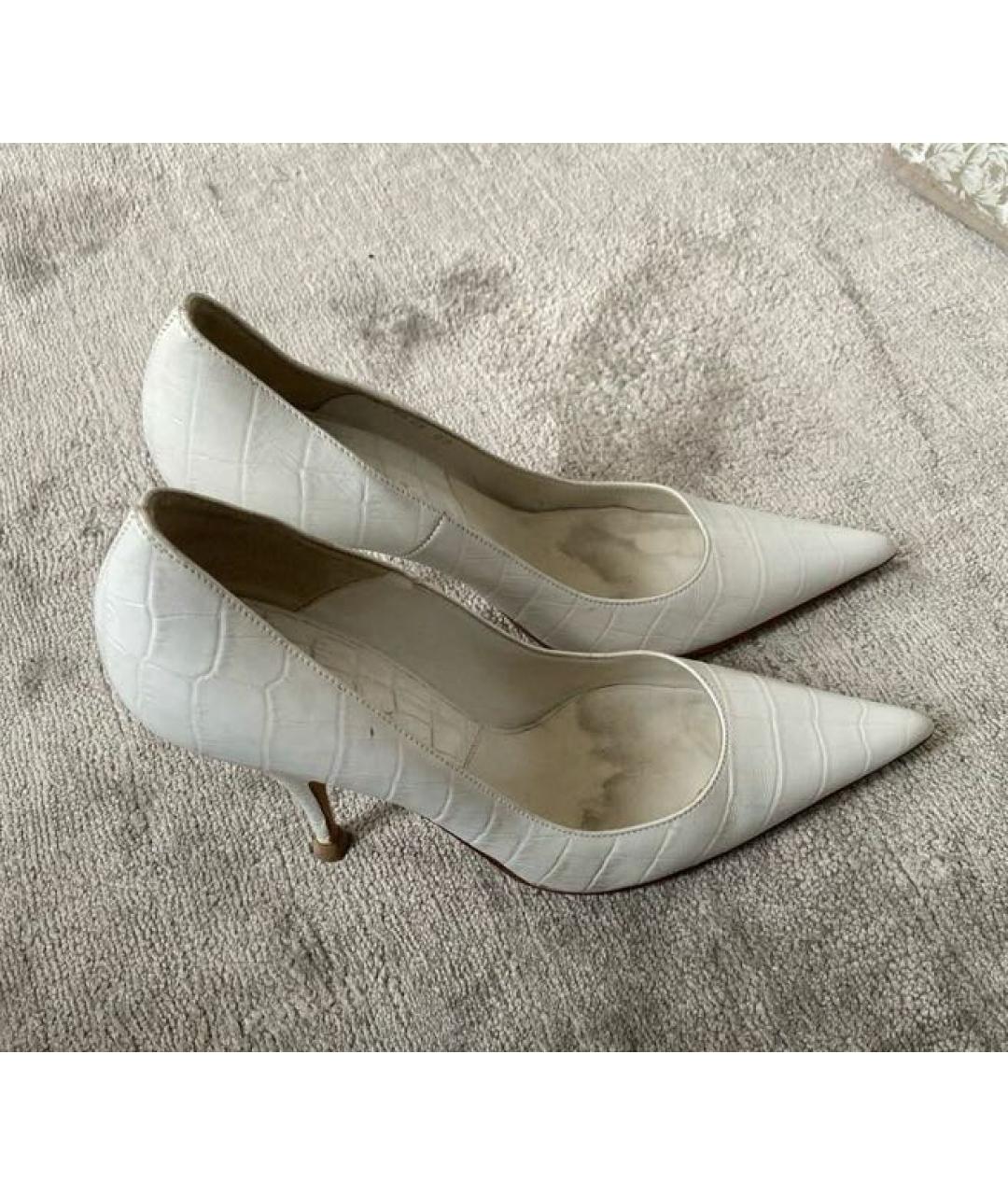 CHRISTIAN DIOR Белые кожаные туфли, фото 5