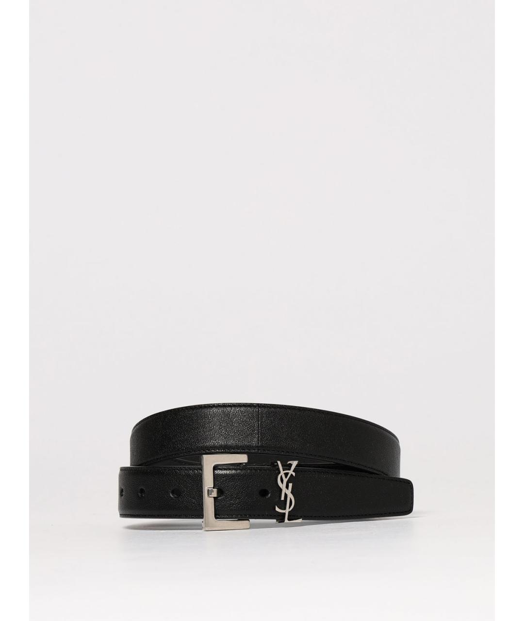SAINT LAURENT Черный ремень, фото 3