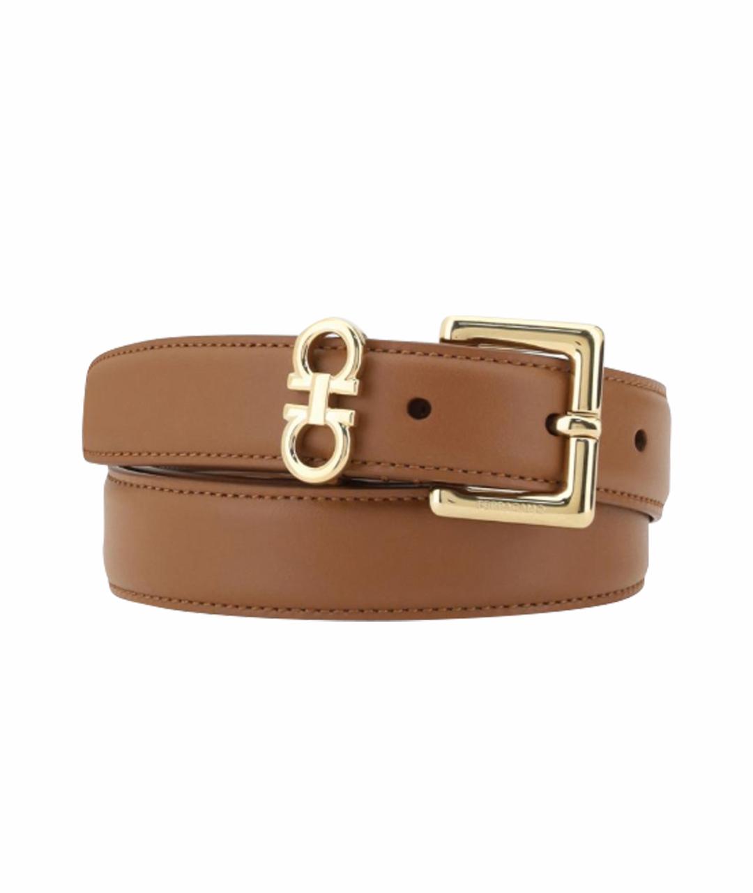 FERRAGAMO Коричневый ремень, фото 1