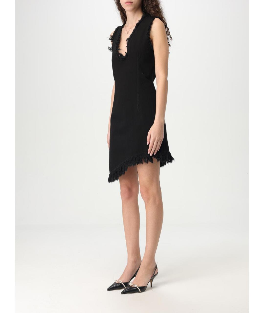 FERRAGAMO Черное хлопковое коктейльное платье, фото 5