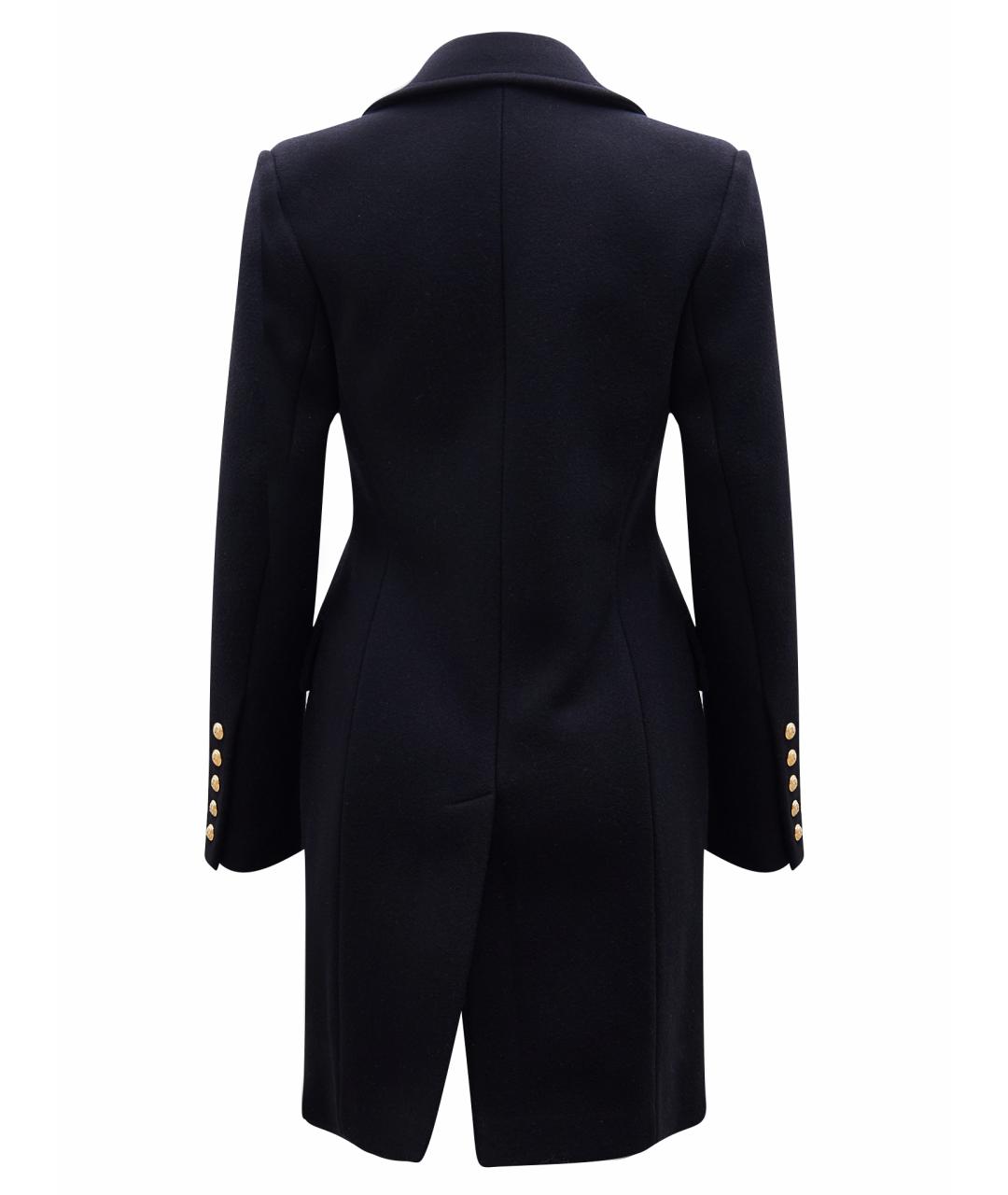 BALMAIN Черное шерстяное пальто, фото 2
