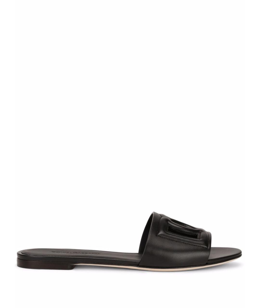 DOLCE&GABBANA Черные шлепанцы, фото 1