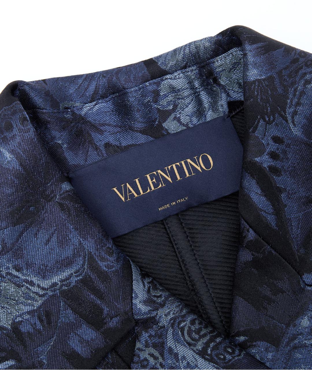 VALENTINO Синее шелковое пальто, фото 4