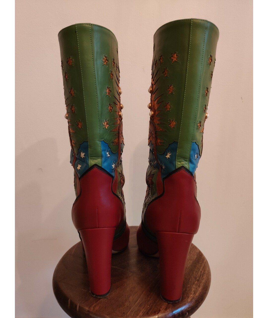 VALENTINO Мульти кожаные сапоги, фото 3