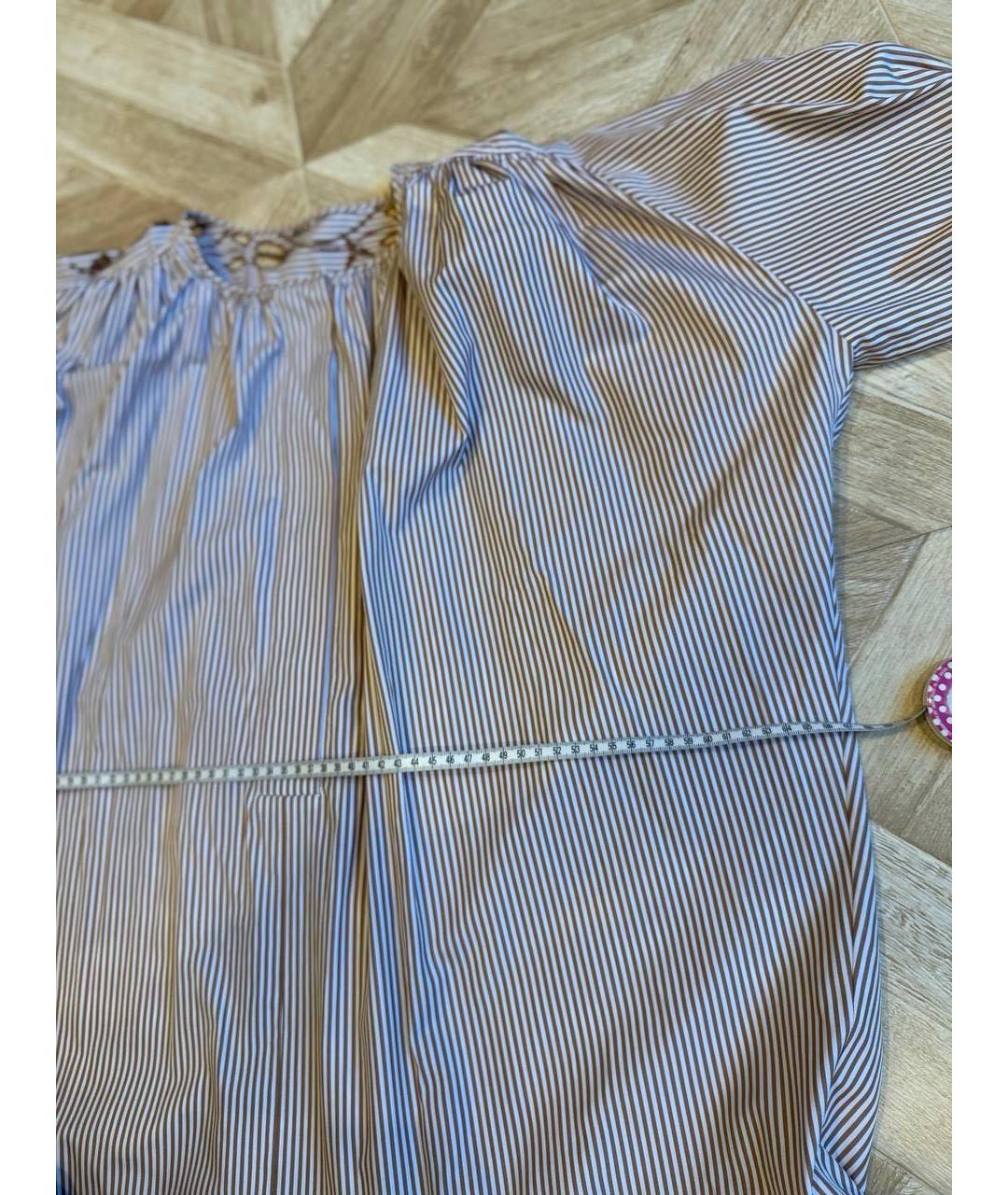 CHLOE Бежевое хлопковое повседневное платье, фото 7