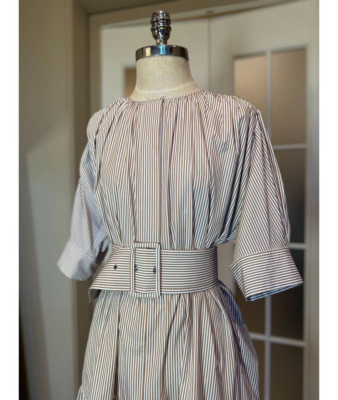 CHLOE Бежевое хлопковое повседневное платье, фото 4