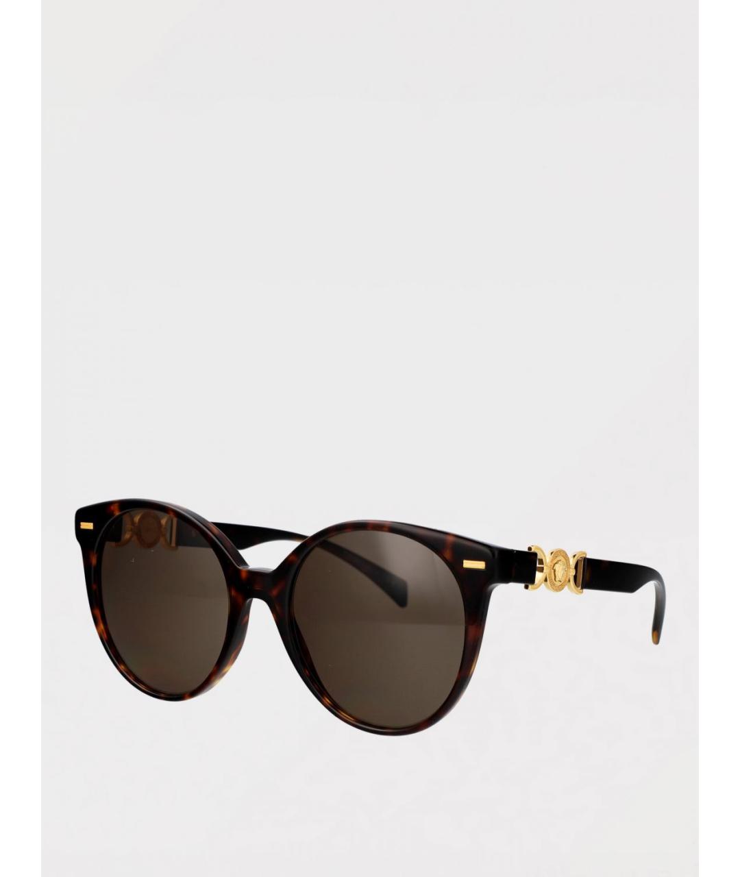 VERSACE Коричневые солнцезащитные очки, фото 5