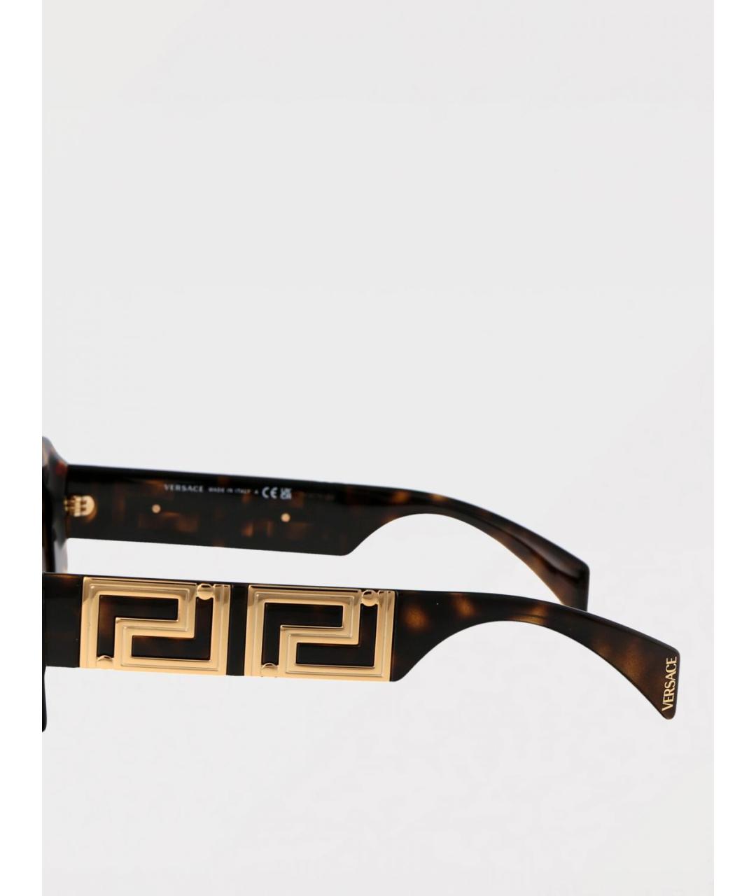 VERSACE Коричневые солнцезащитные очки, фото 4