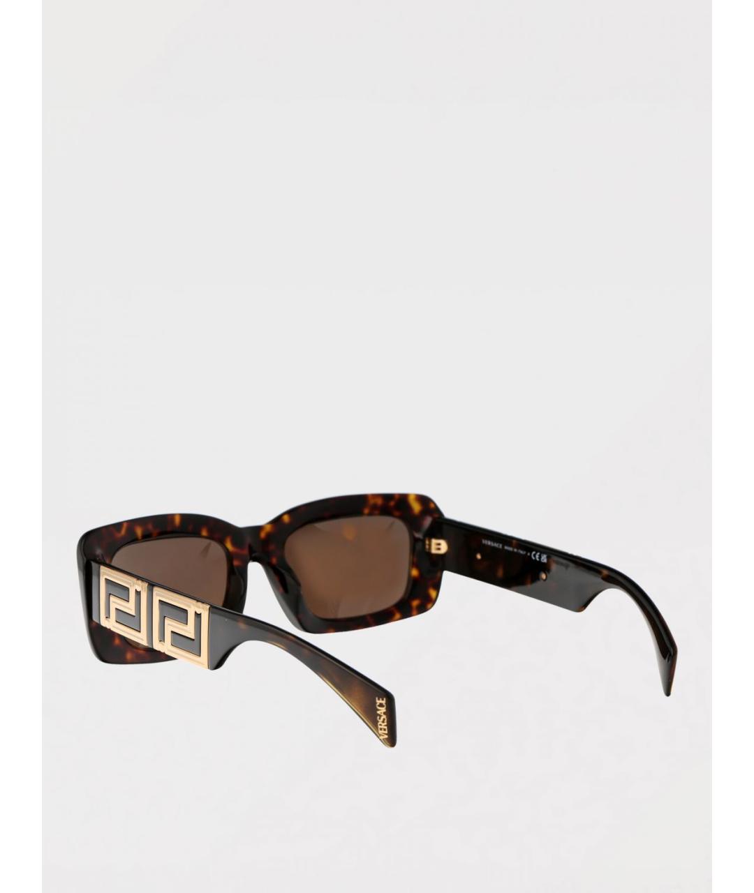 VERSACE Коричневые солнцезащитные очки, фото 3