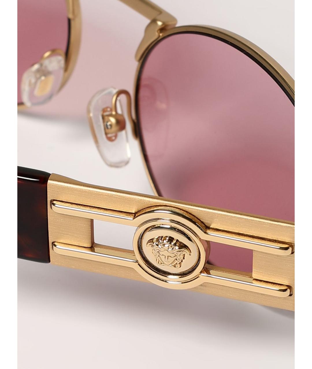 VERSACE Золотые солнцезащитные очки, фото 5