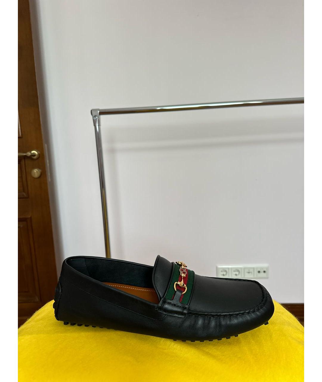 GUCCI Черные кожаные мокасины, фото 9