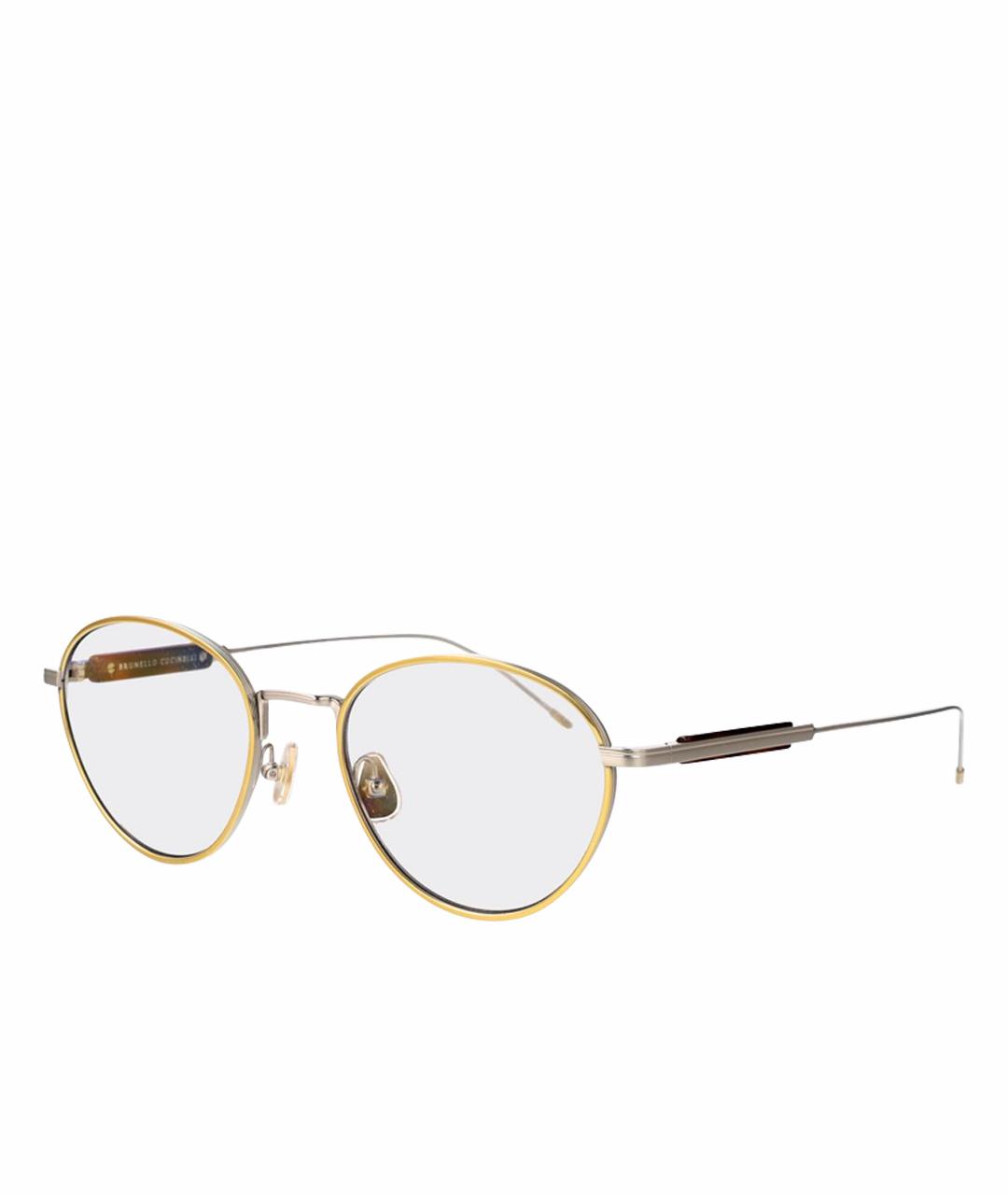 BRUNELLO CUCINELLI Серебряные солнцезащитные очки, фото 1