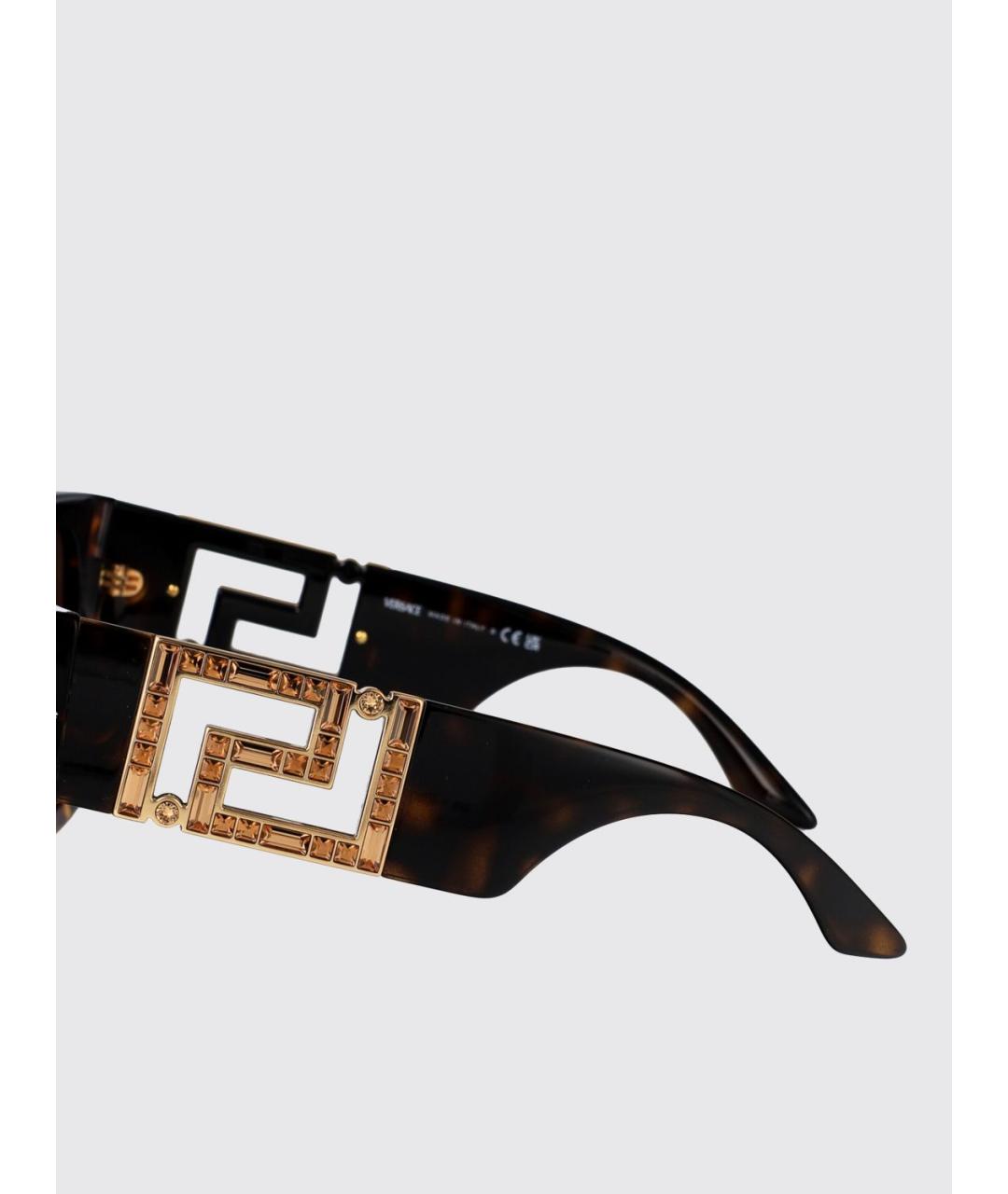 VERSACE Коричневые солнцезащитные очки, фото 4