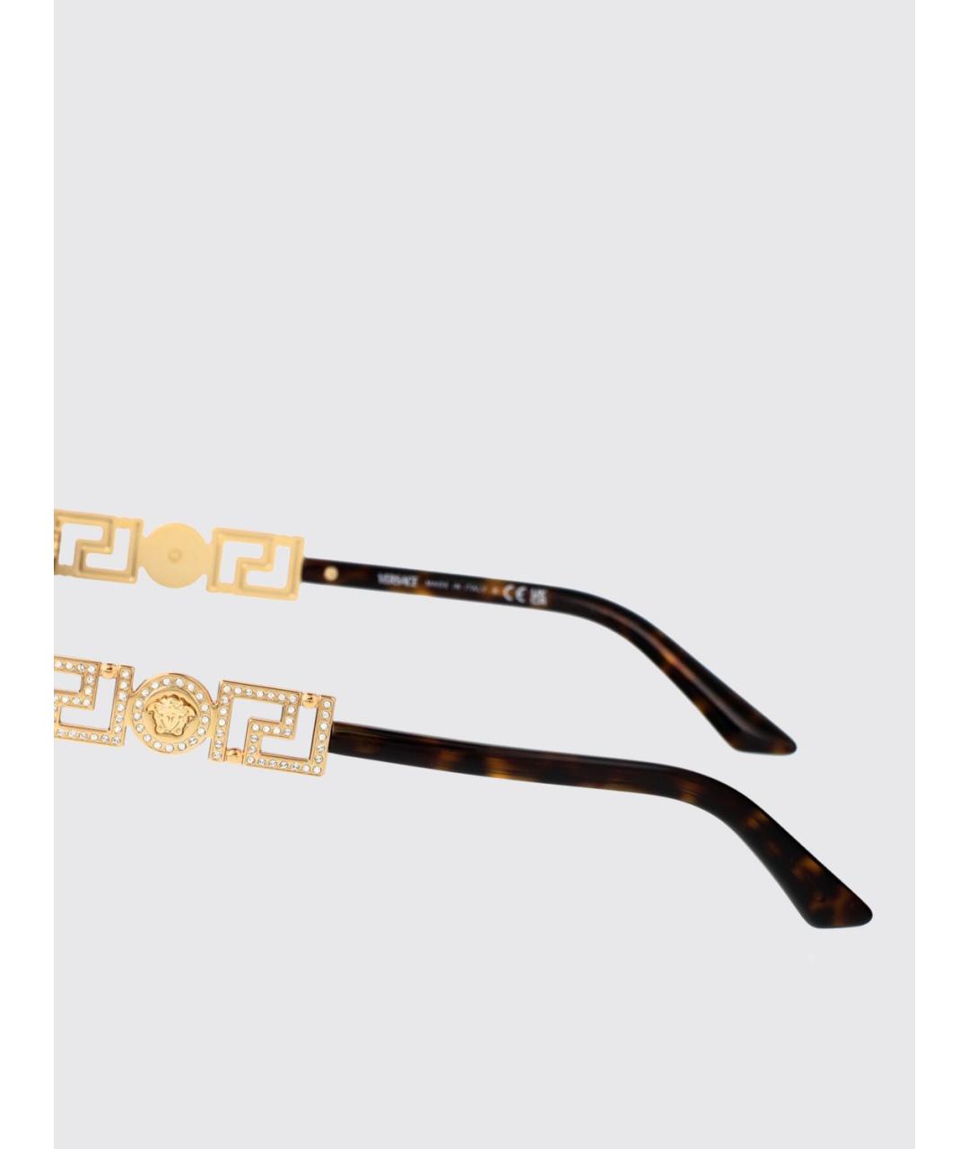 VERSACE Коричневые солнцезащитные очки, фото 4