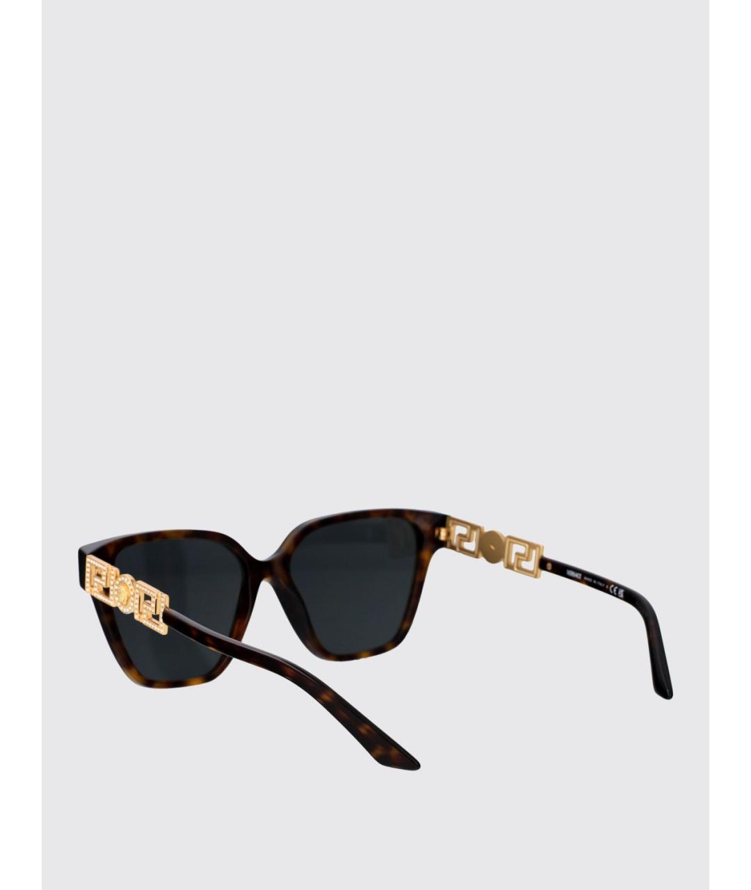 VERSACE Коричневые солнцезащитные очки, фото 3