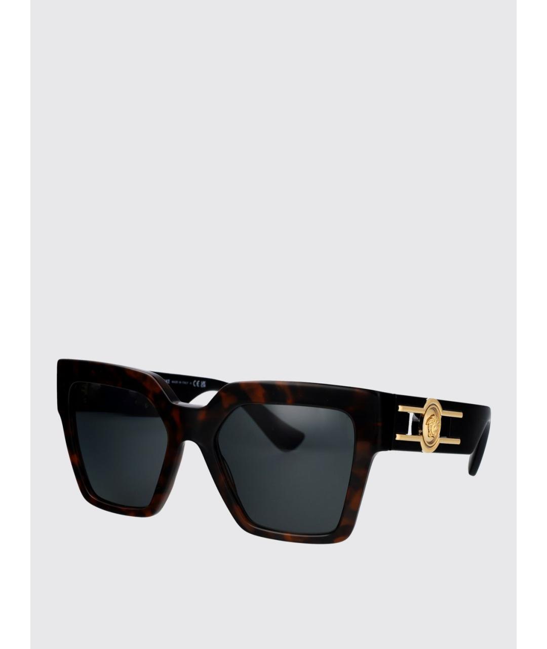 VERSACE Коричневые солнцезащитные очки, фото 4