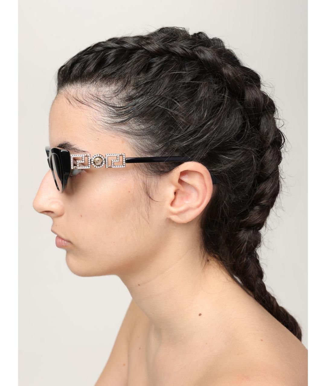 VERSACE Черные солнцезащитные очки, фото 2