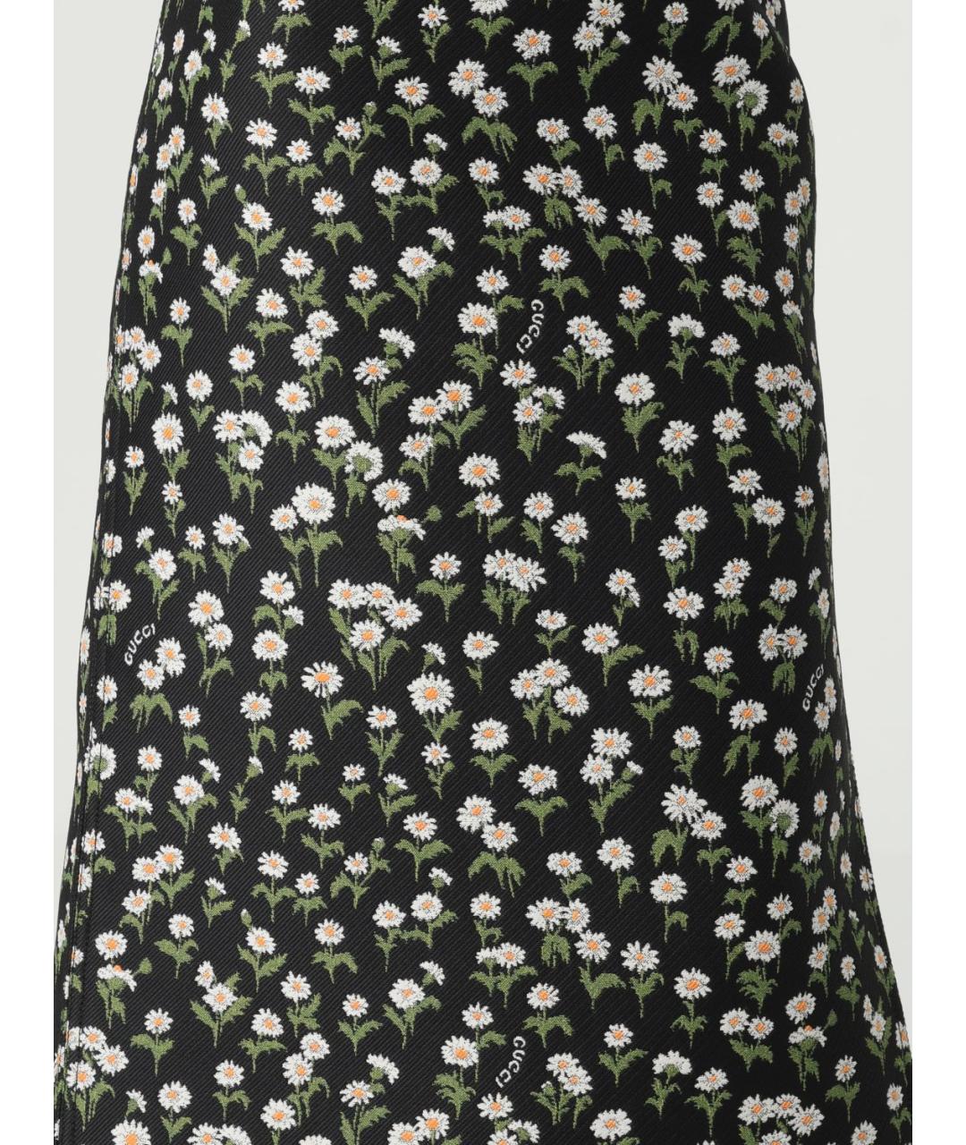 GUCCI Черная юбка миди, фото 6