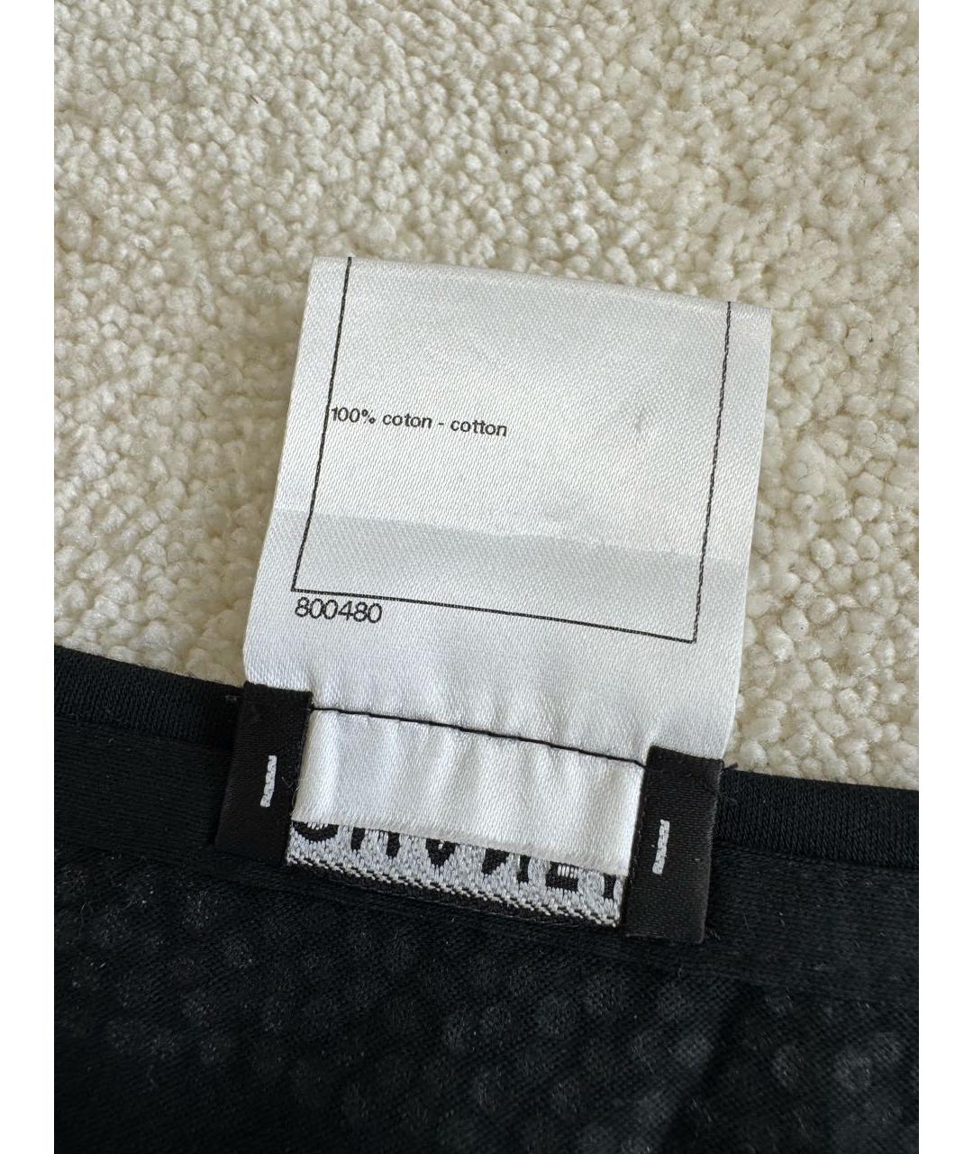 CHANEL Черная хлопковая футболка, фото 7