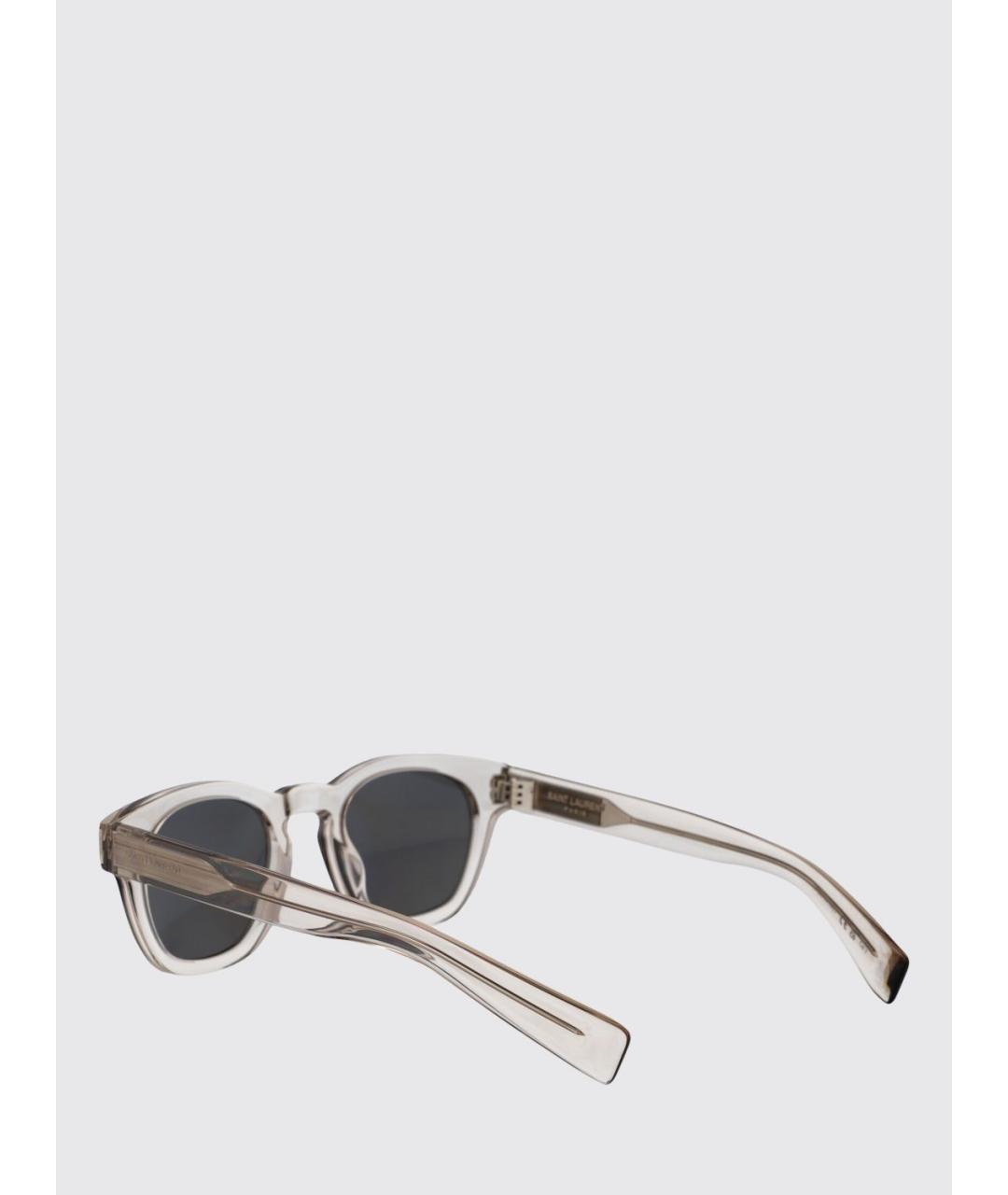 SAINT LAURENT Бежевые солнцезащитные очки, фото 3