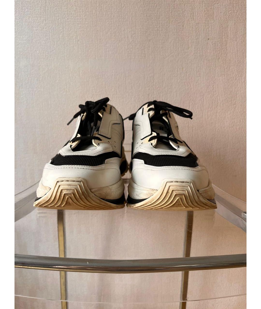 BERLUTI Белые кожаные низкие кроссовки / кеды, фото 2