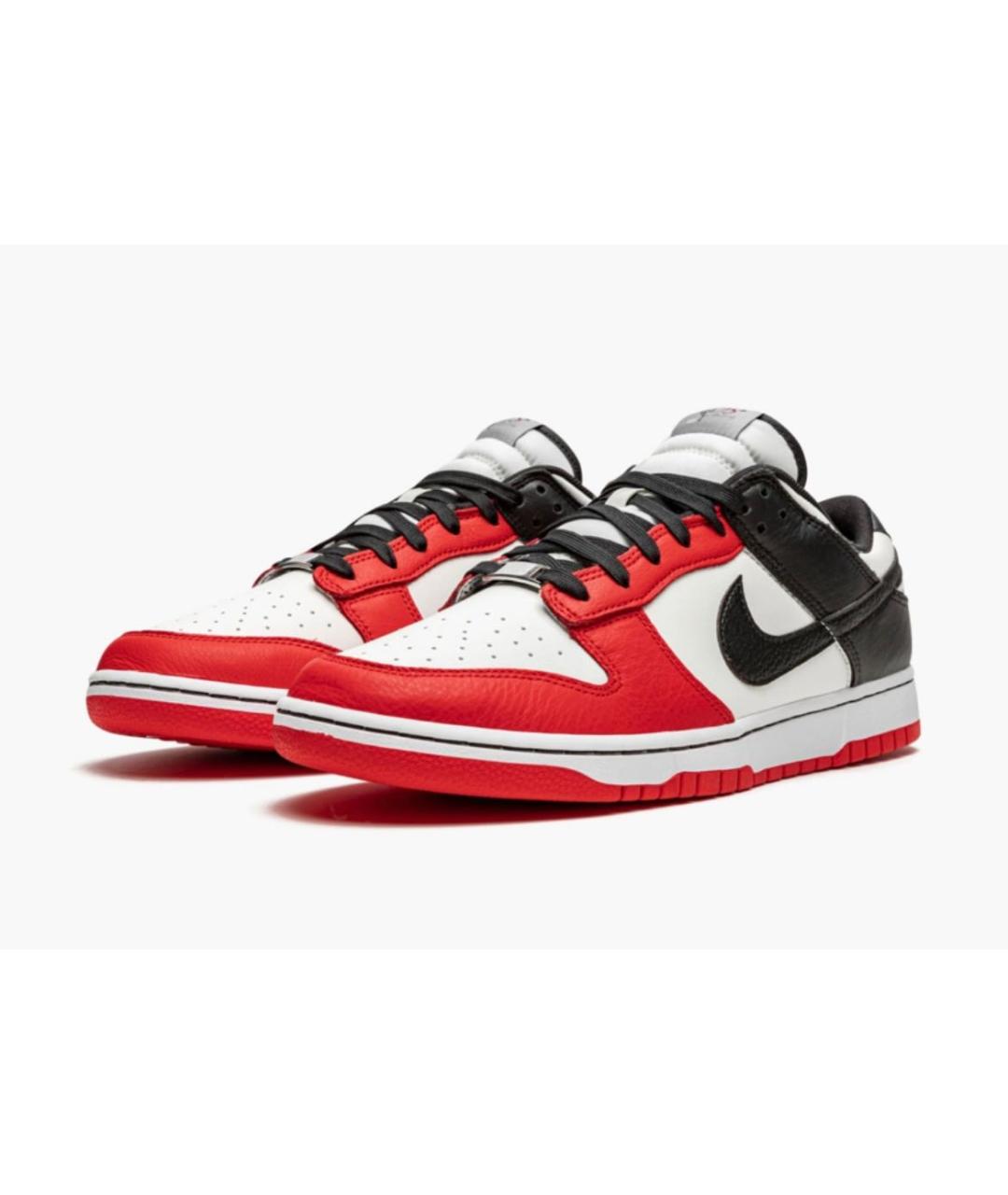 NIKE Красные кожаные низкие кроссовки / кеды, фото 3