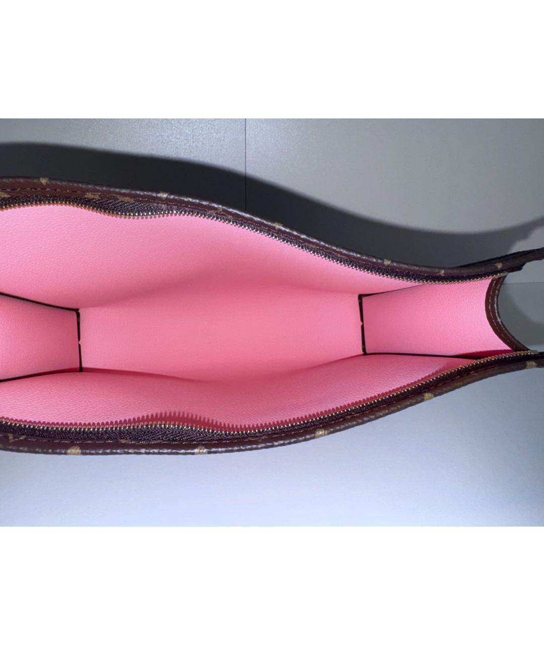 LOUIS VUITTON Коричневая косметичка, фото 7