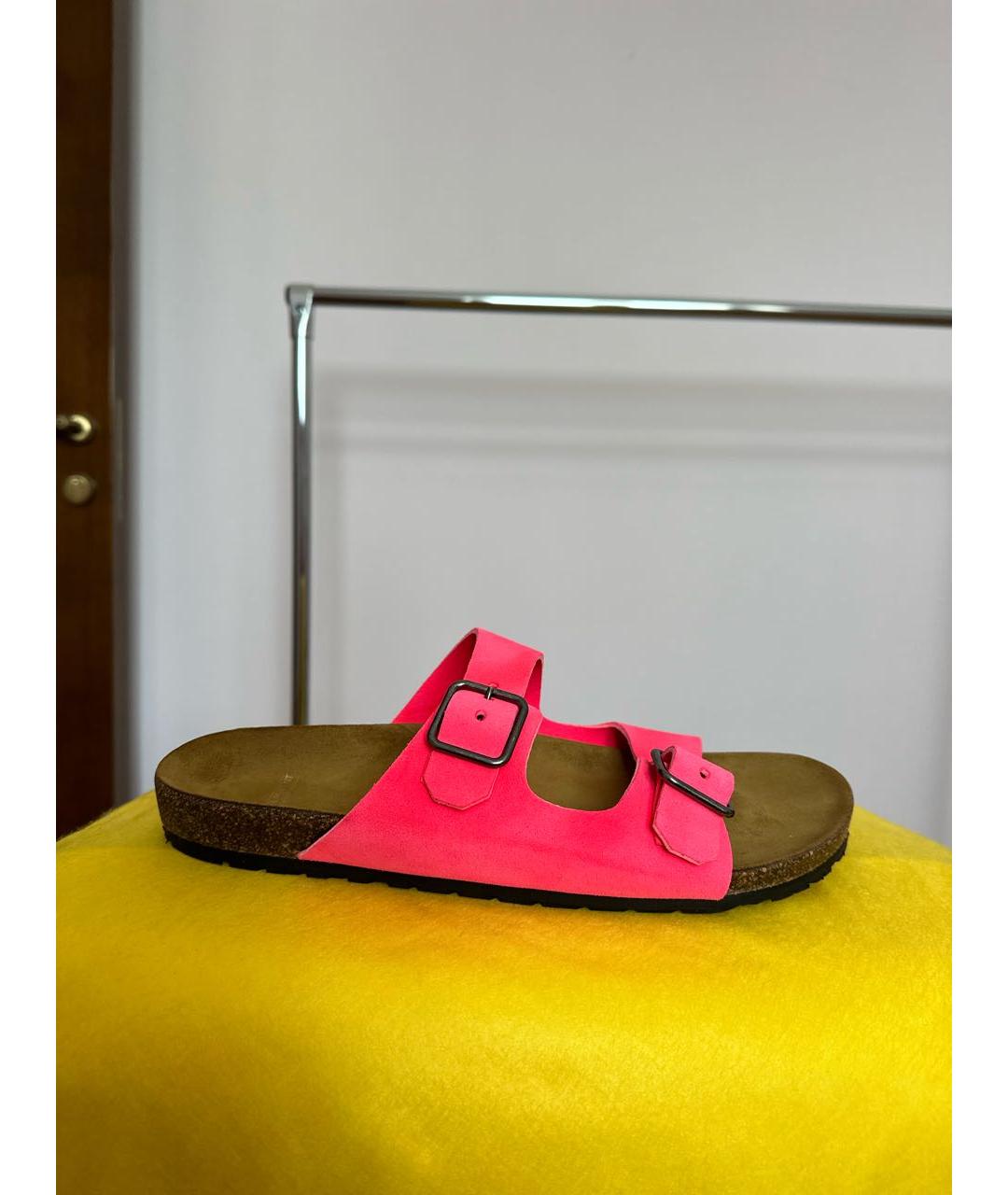 SAINT LAURENT Кожаные шлепанцы, фото 7