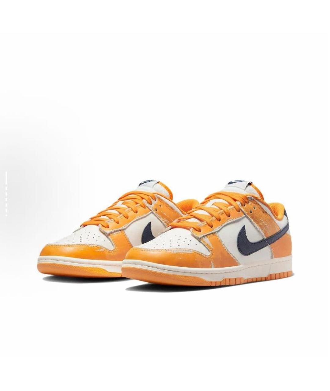 NIKE Оранжевое замшевые низкие кроссовки / кеды, фото 5