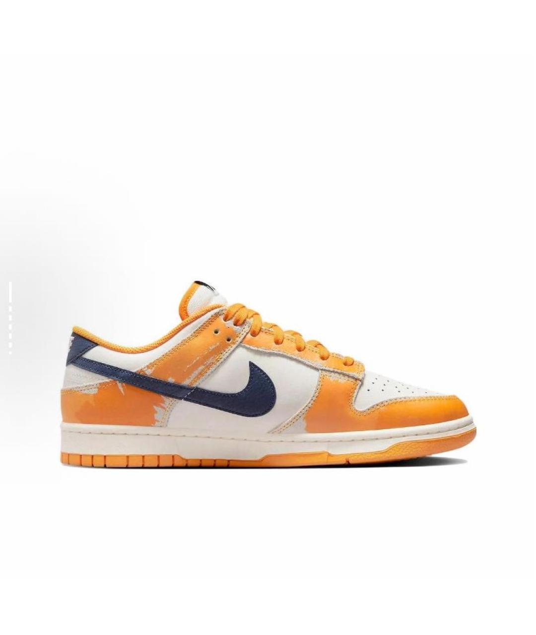 NIKE Оранжевое замшевые низкие кроссовки / кеды, фото 2