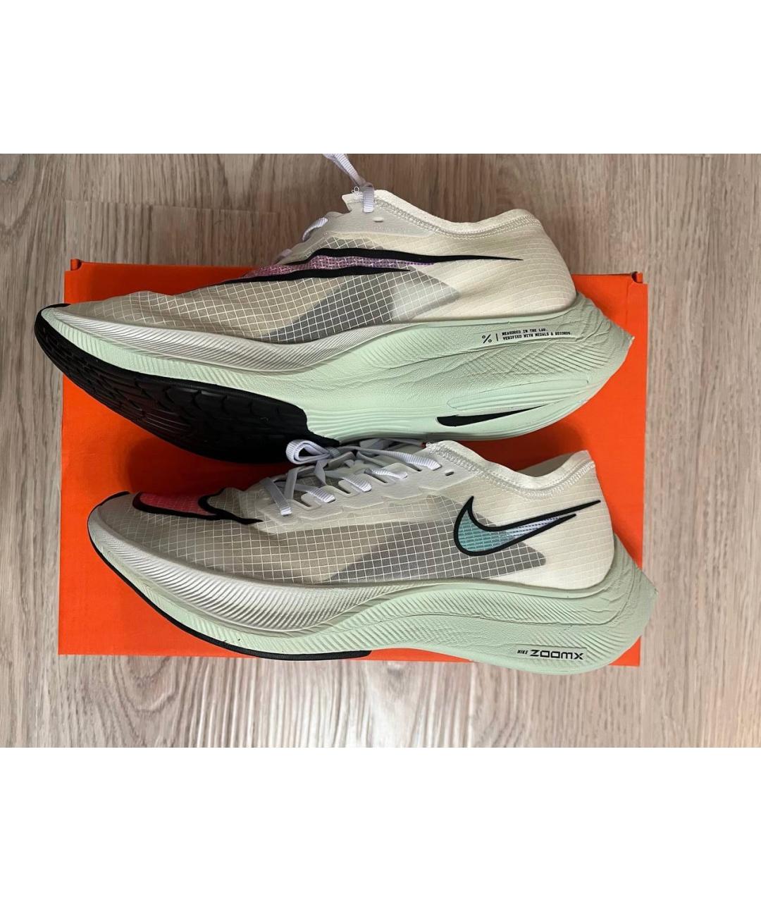 NIKE Бежевые текстильные низкие кроссовки / кеды, фото 4