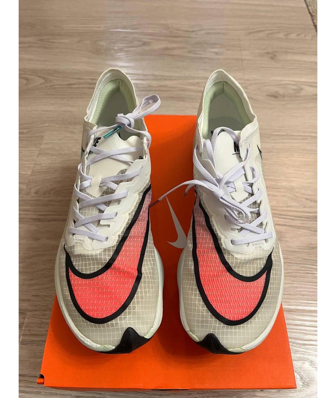 NIKE Бежевые текстильные низкие кроссовки / кеды, фото 2