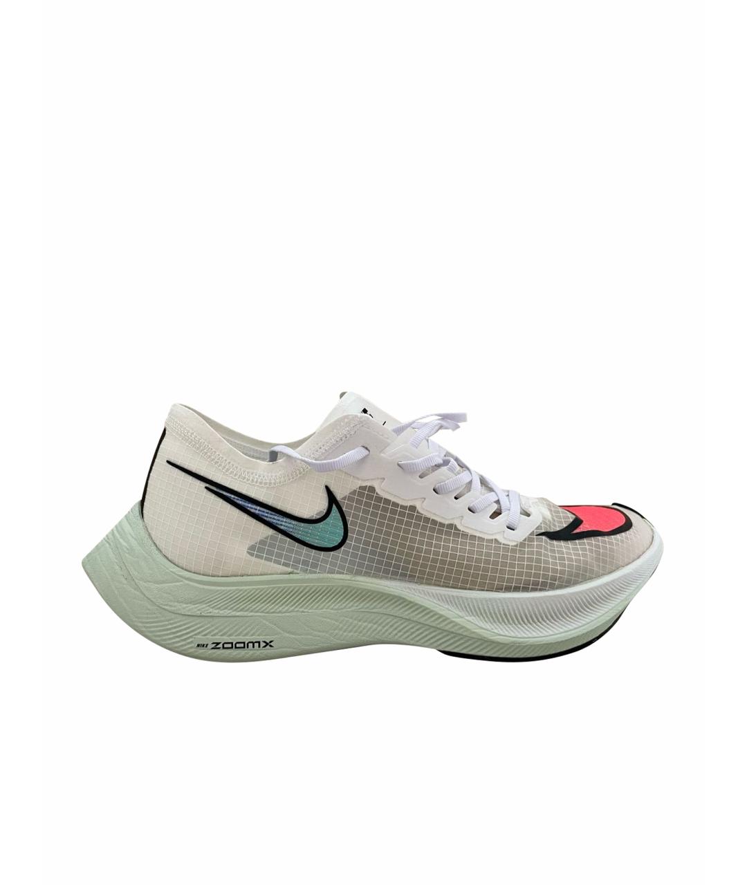 NIKE Бежевые текстильные низкие кроссовки / кеды, фото 1