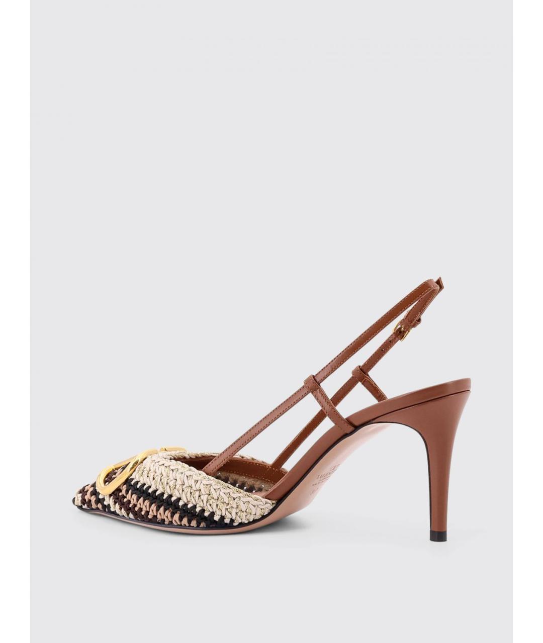VALENTINO Бежевые текстильные туфли, фото 3