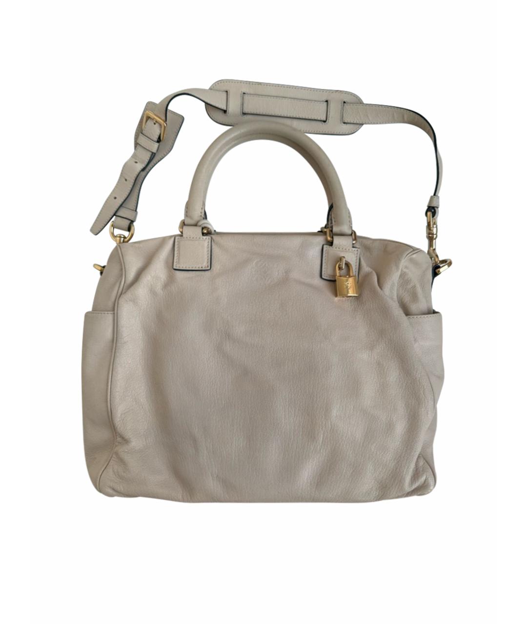 LOEWE Бежевая кожаная сумка тоут, фото 1
