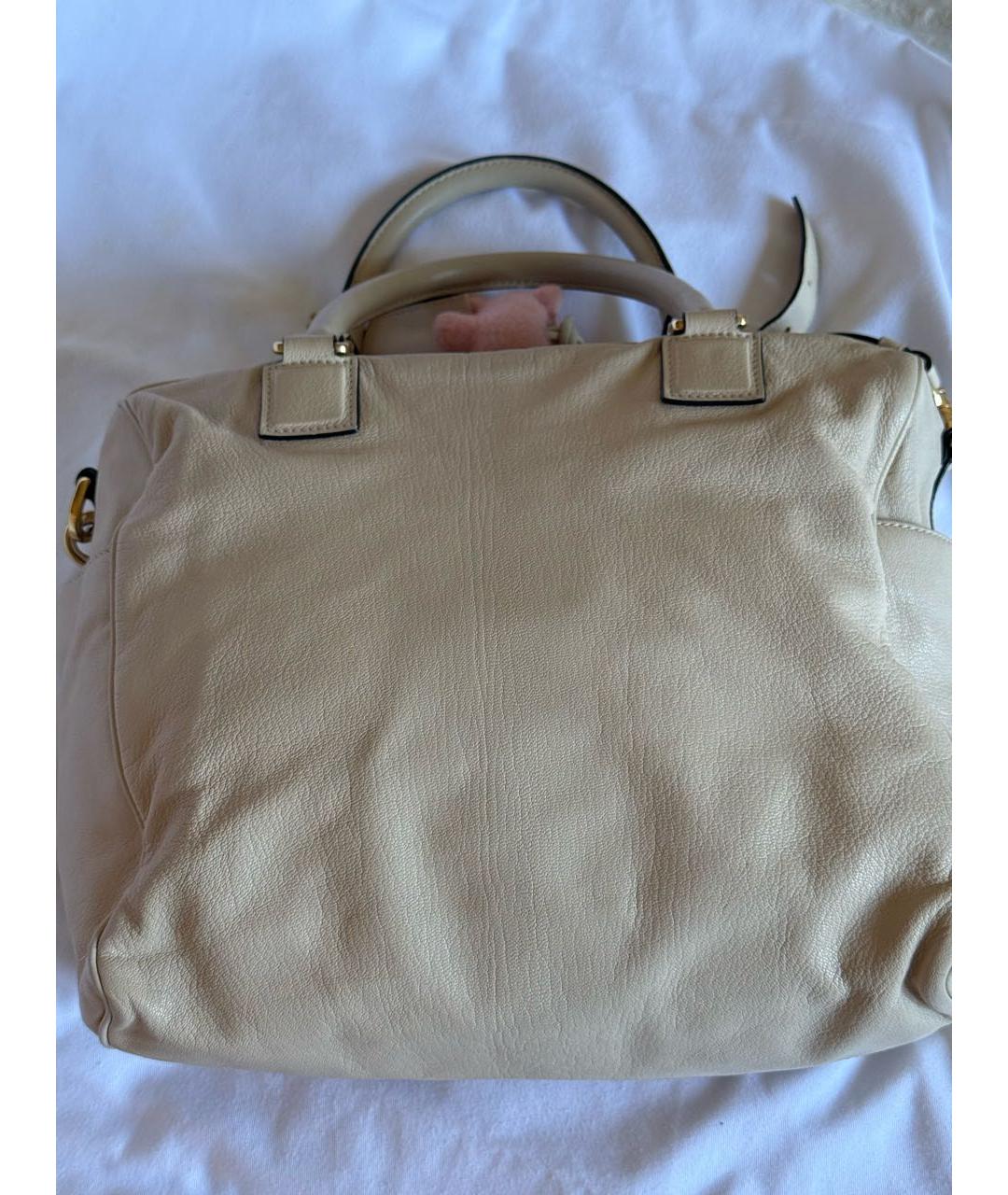LOEWE Бежевая кожаная сумка тоут, фото 2