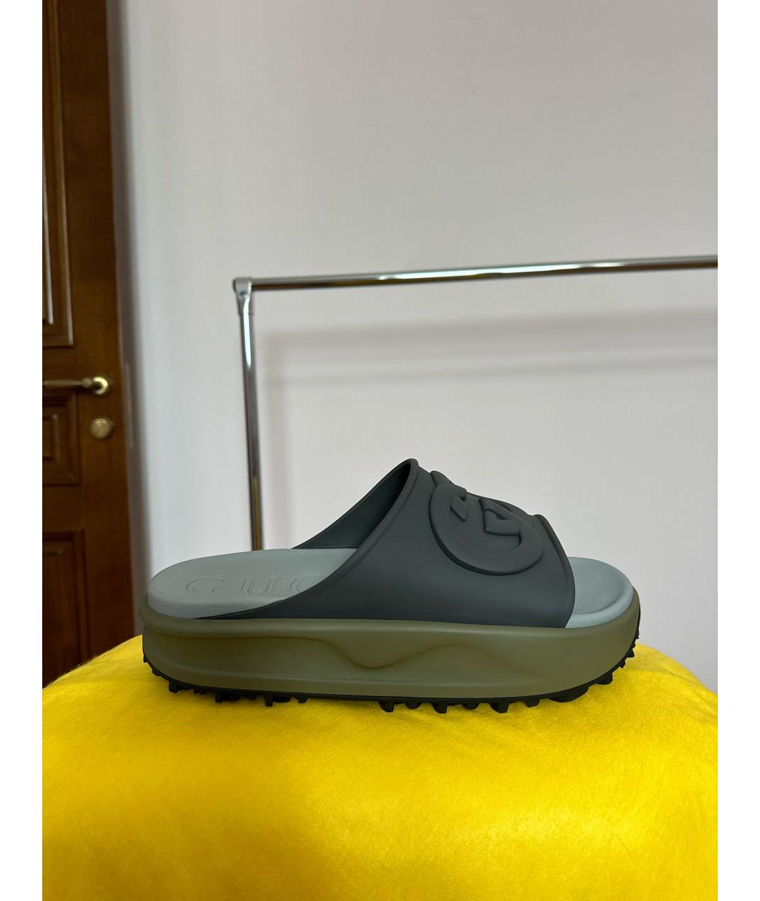 GUCCI Резиновые шлепанцы, фото 8