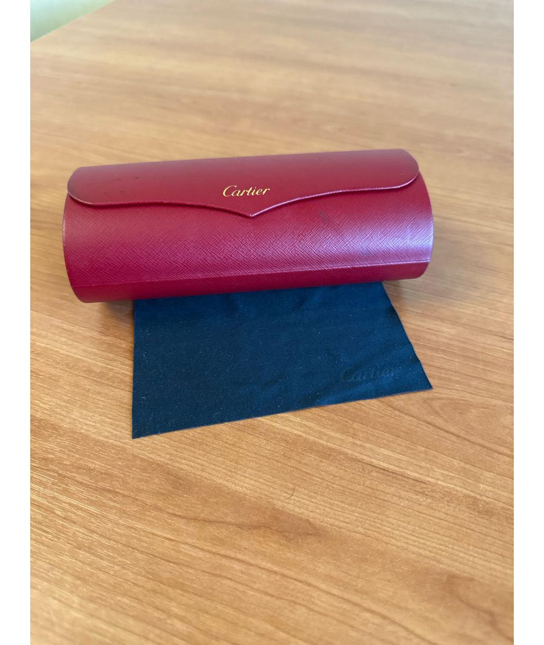 CARTIER Фиолетовые металлические солнцезащитные очки, фото 7