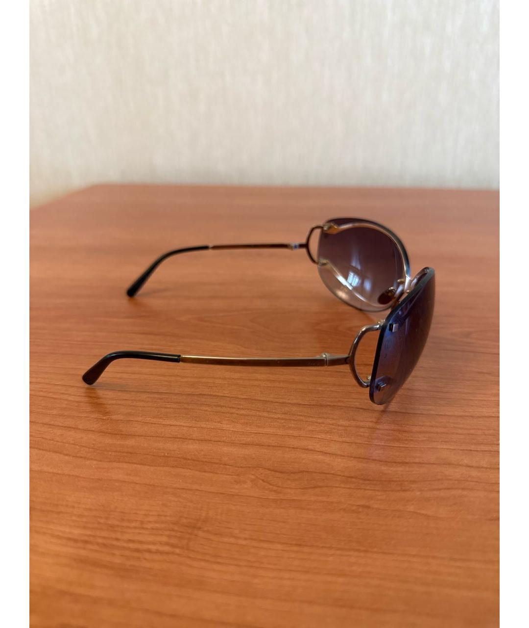 CARTIER Фиолетовые металлические солнцезащитные очки, фото 3