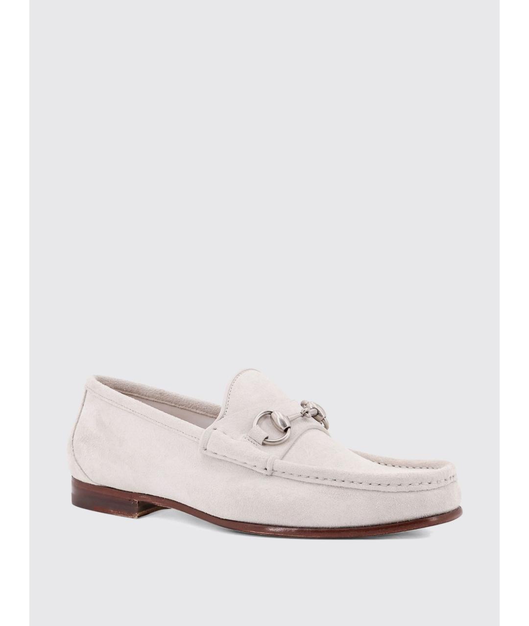 GUCCI Бежевые замшевые лоферы, фото 2