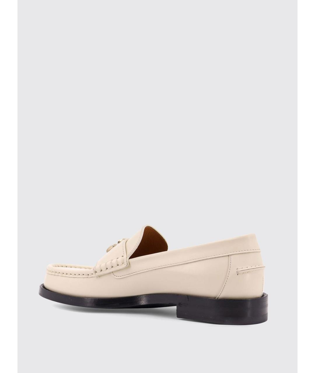 GUCCI Бежевые кожаные лоферы, фото 3