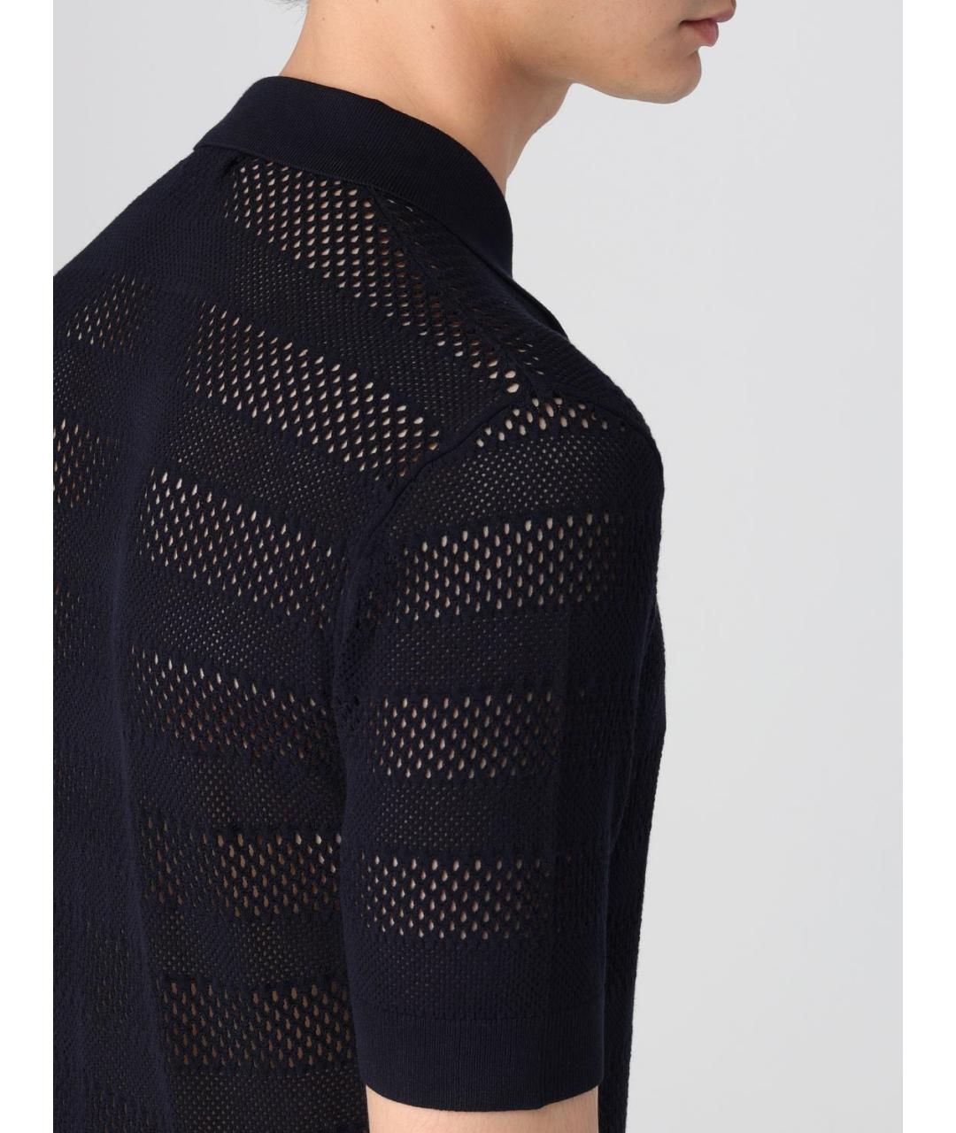DRIES VAN NOTEN Черное поло с коротким рукавом, фото 4