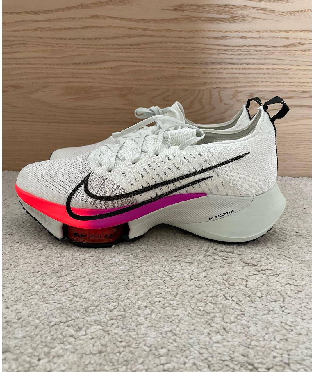 NIKE Белые текстильные низкие кроссовки / кеды, фото 8