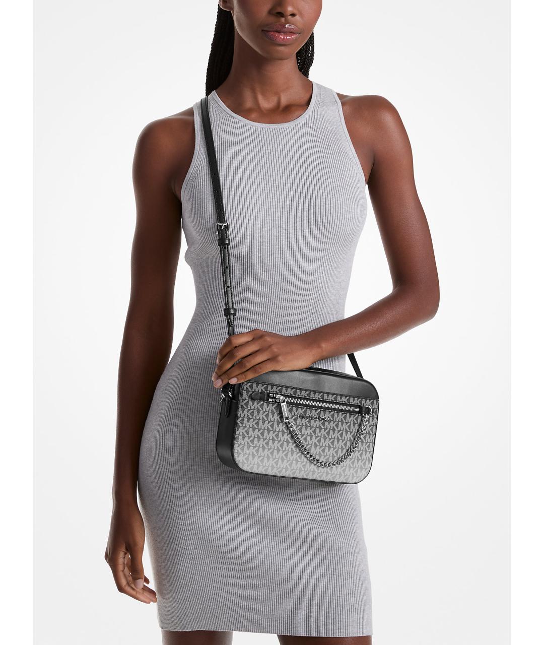 MICHAEL KORS Черная сумка через плечо из искусственной кожи, фото 4